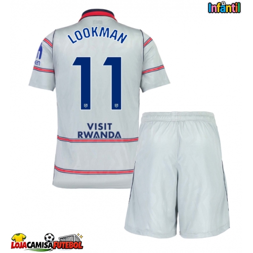 Camisa de Futebol Atletico Madrid Ademola Lookman #11 Equipamento Alternativo Infantil 2026-27 Manga Curta (+ Calças curtas)